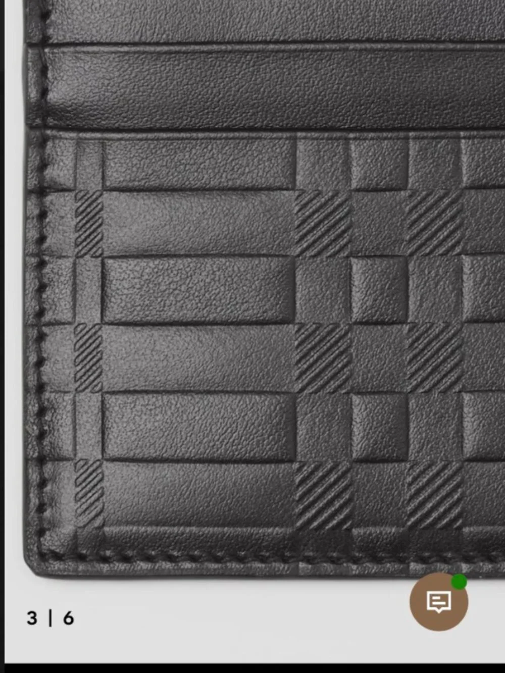 NEW! BURBERRY- Embossed Check Leather Card Holder